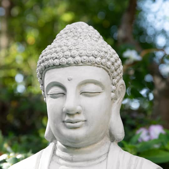 Glitzhome® 29.5" Oversized MGO Meditating Buddha Statue